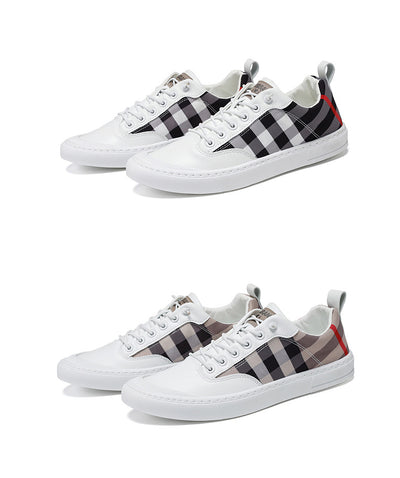 Zapatillas Canvas a Cuadros Tendencia Coreana para Hombre - Image 4