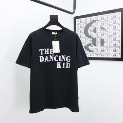 Camiseta de Algodón Puro con Estampado de Letras - Unisex Cuello Redondo Manga Corta - Image 7
