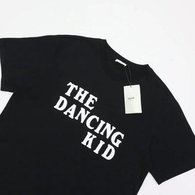 Camiseta de Algodón Puro con Estampado de Letras - Unisex Cuello Redondo Manga Corta - Image 6