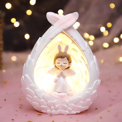 Luz Nocturna Alas de Ángel con Estrellas para Dormir