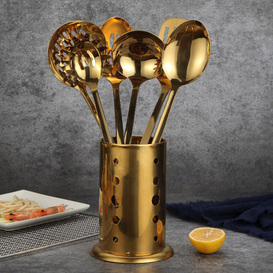Set de Cucharas y Palas de Acero Inoxidable para Cocina