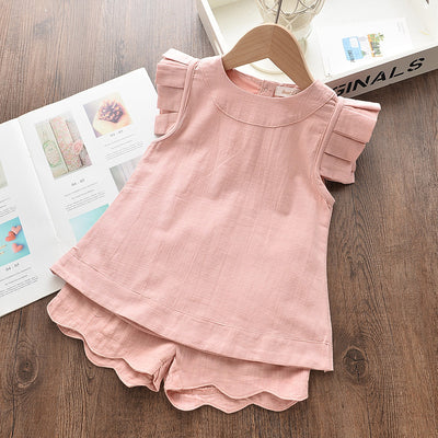 Conjunto de Dos Piezas Estilo Coreano: Blusa Holgada y Shorts Lisos - Image 8