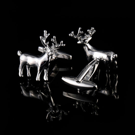Gemelos Navideños Diseño Venado - Botones de Puño Premium para Hombre - Image 6