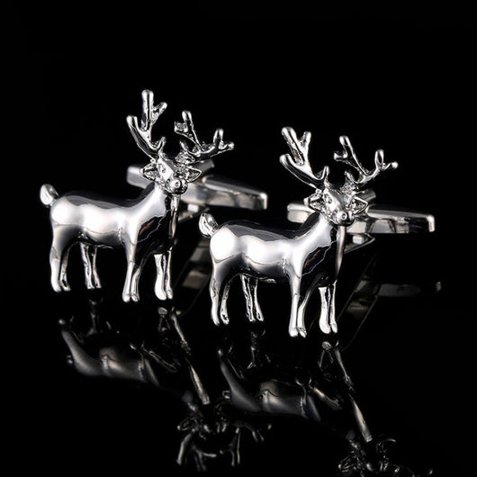 Gemelos Navideños Diseño Venado - Botones de Puño Premium para Hombre - Image 7