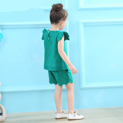 Conjunto de Dos Piezas Estilo Coreano: Blusa Holgada y Shorts Lisos - Image 5