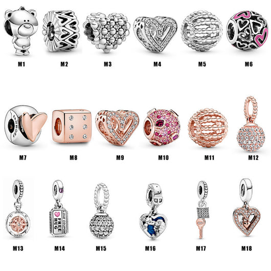 Cuentas de Oro Rosa Pintadas a Mano - Accesorios DIY para Pulseras y Collares - Image 20