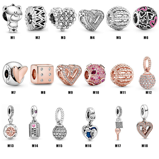 Cuentas de Oro Rosa Pintadas a Mano - Accesorios DIY para Pulseras y Collares
