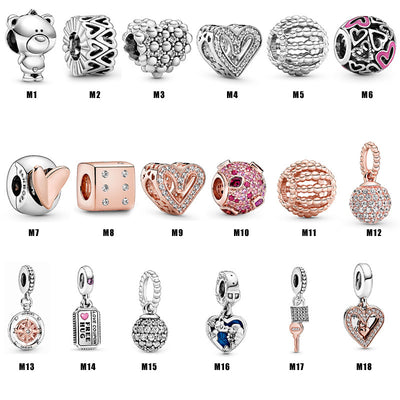 Cuentas de Oro Rosa Pintadas a Mano - Accesorios DIY para Pulseras y Collares