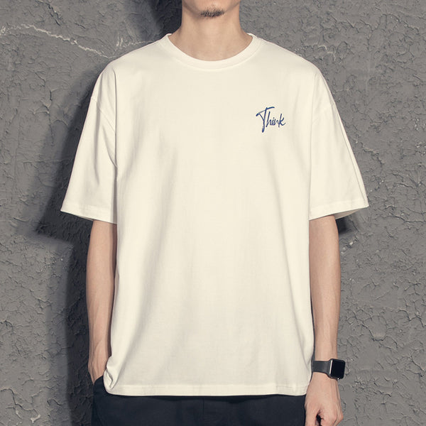 Camiseta Blanca Suelta Casual para Hombre - Versátil y Cómoda - Image 6