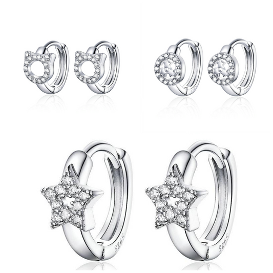 Aretes de Platino Elegancia Minimalista