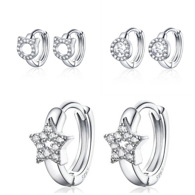 Aretes de Platino Elegancia Minimalista