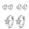 Aretes de Platino Elegancia Minimalista