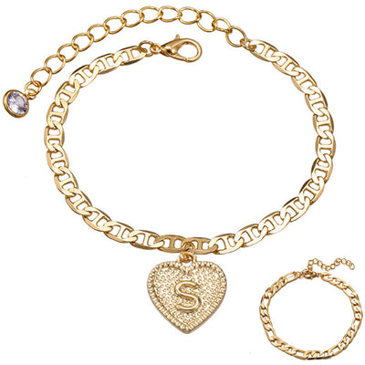Pulsera Tobillera Ajustable con 26 Letras en Aleación - Set Múltiple para Mujer - Image 37