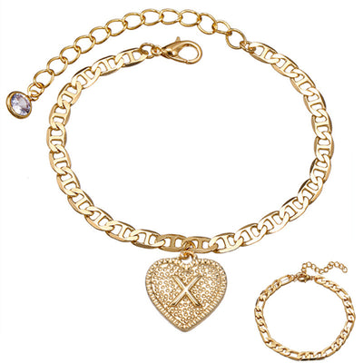 Pulsera Tobillera Ajustable con 26 Letras en Aleación - Set Múltiple para Mujer - Image 7