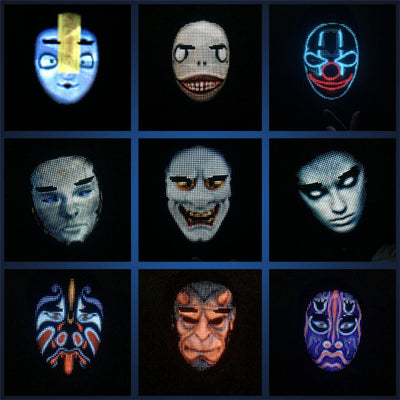 Máscara LED Inteligente con Control por App - Diseño Personalizable para Fiestas y Eventos - Image 15