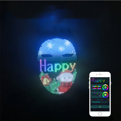 Máscara LED Inteligente con Control por App - Diseño Personalizable para Fiestas y Eventos - Image 20