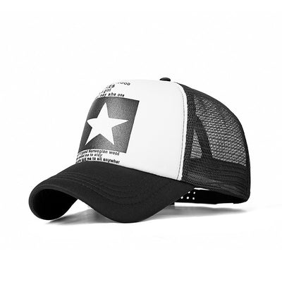 Gorra de Malla con Estrella Hip-hop Estilo Europeo Americano - Image 3