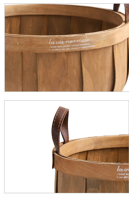 Canasta Tejida de Virutas de Madera para Almacenamiento - Image 6