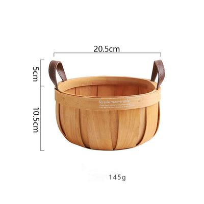 Canasta Tejida de Virutas de Madera para Almacenamiento - Image 2