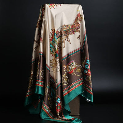 Pañuelo de Seda Estampado Leopardo para Mujer - Foulard Cuadrado Versátil - Image 24