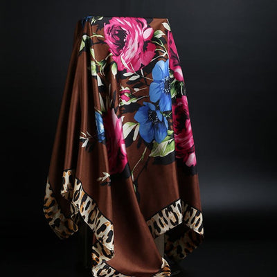 Pañuelo de Seda Estampado Leopardo para Mujer - Foulard Cuadrado Versátil - Image 27