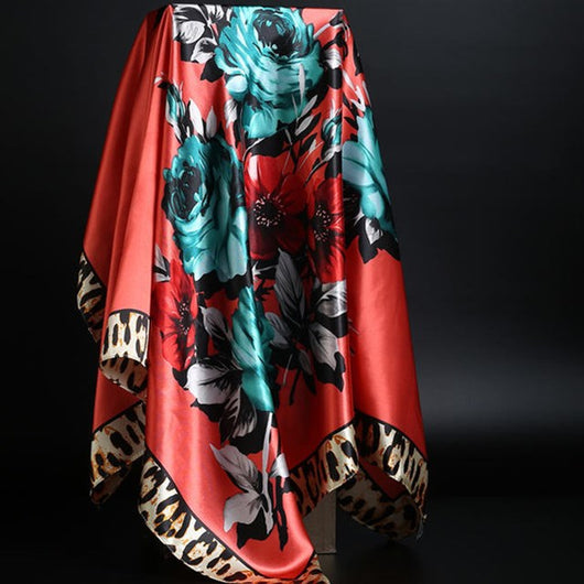 Pañuelo de Seda Estampado Leopardo para Mujer - Foulard Cuadrado Versátil - Image 36