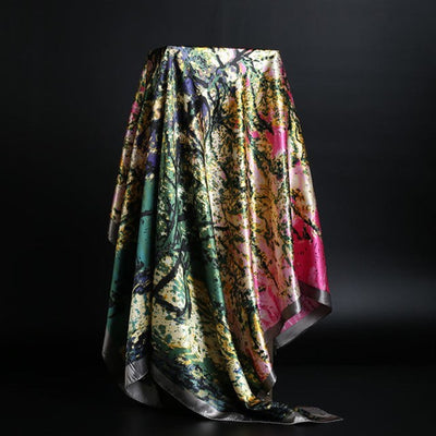 Pañuelo de Seda Estampado Leopardo para Mujer - Foulard Cuadrado Versátil - Image 45