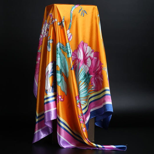 Pañuelo de Seda Estampado Leopardo para Mujer - Foulard Cuadrado Versátil - Image 11