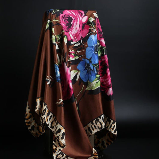 Pañuelo de Seda Estampado Leopardo para Mujer - Foulard Cuadrado Versátil - Image 19