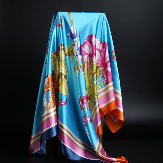 Pañuelo de Seda Estampado Leopardo para Mujer - Foulard Cuadrado Versátil - Image 10