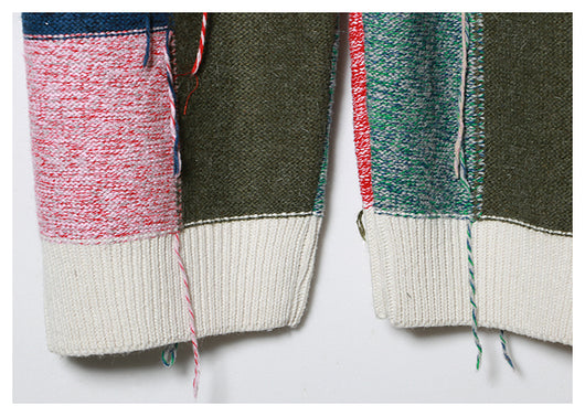 Conjunto de Suéter Cuadros con Cinta y Combinación de Colores para Mujer - Image 17