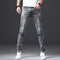 Jeans Slim Fit Elásticos con Corte Recto para Hombre