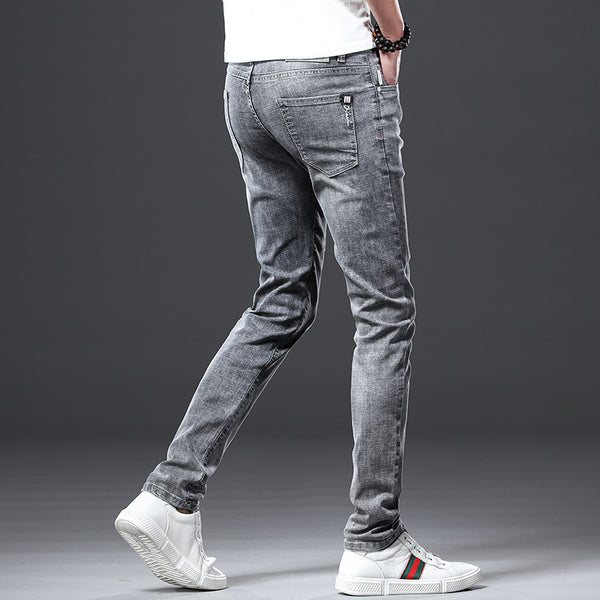 Jeans Slim Fit Elásticos con Corte Recto para Hombre