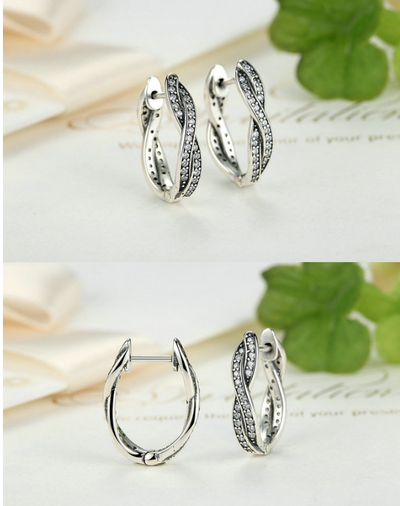 Aretes de Plata Esterlina S925 con Incrustaciones Redondas Estilo Retro - Image 4