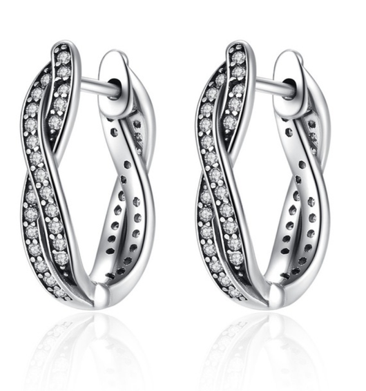 Aretes de Plata Esterlina S925 con Incrustaciones Redondas Estilo Retro