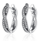 Aretes de Plata Esterlina S925 con Incrustaciones Redondas Estilo Retro