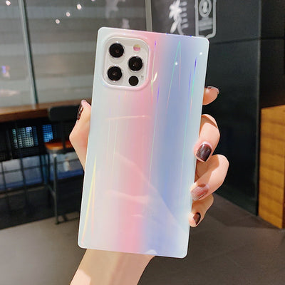 Funda Protectora para Teléfono Degradado Arcoíris con Láser Cuadrado - Image 14