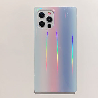 Funda Protectora para Teléfono Degradado Arcoíris con Láser Cuadrado - Image 5