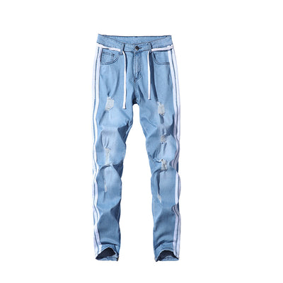 Pantalones Slim Fit Rotos Street Style para Hombre - Image 7
