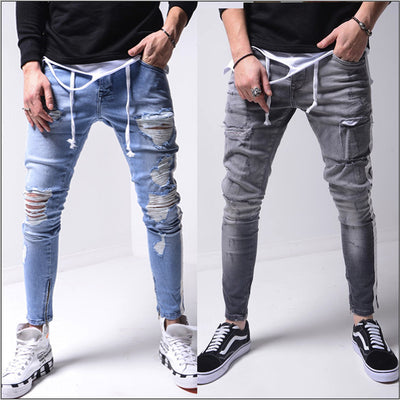 Pantalones Slim Fit Rotos Street Style para Hombre - Image 11