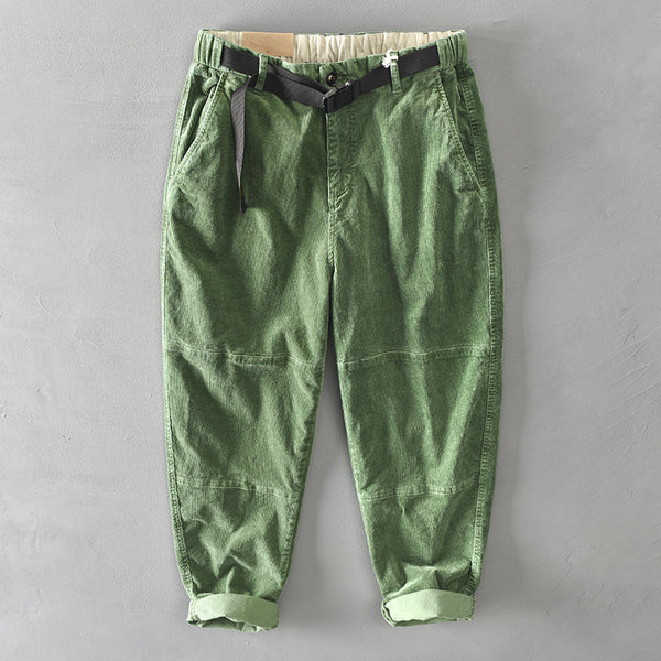Overol Casual de Pana con Múltiples Bolsillos para Hombre