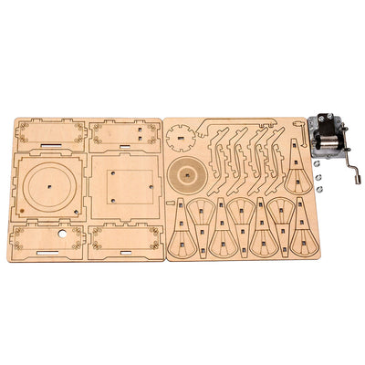 Caja de Música Gramófono de Madera Ornamental Estilo Retro - Image 4