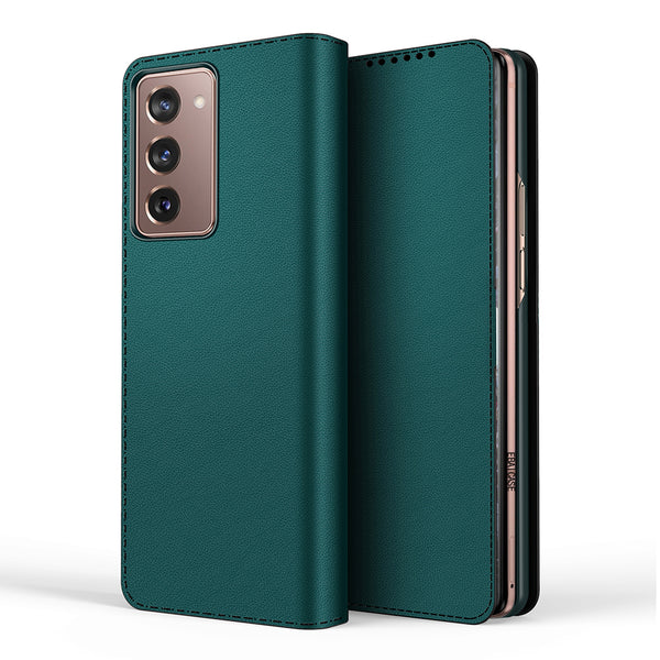Funda Protectora Samsung Galaxy Z Fold2 - Cuero Anticalda Reversible