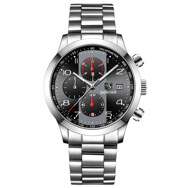 Reloj Empresarial Impermeable para Hombre con Calendario