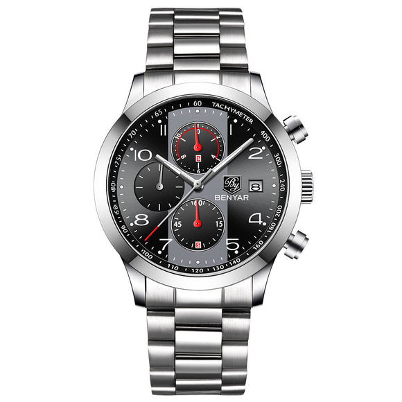 Reloj Empresarial Impermeable para Hombre con Calendario