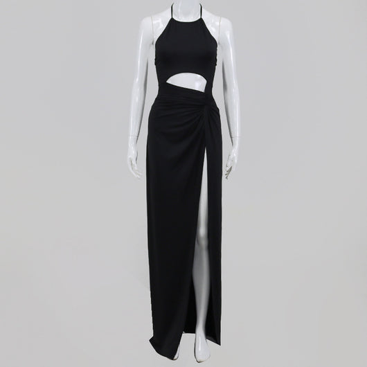 Falda Larga Elegante con Escote Halter y Detalles de Encaje - Image 22