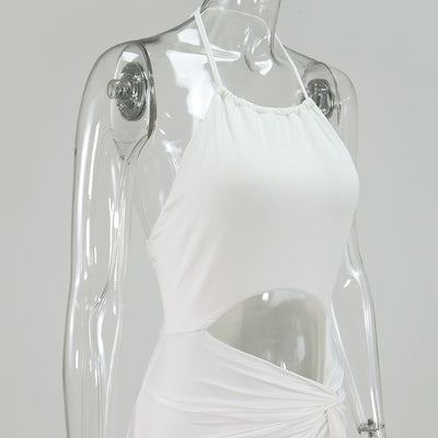 Falda Larga Elegante con Escote Halter y Detalles de Encaje - Image 25