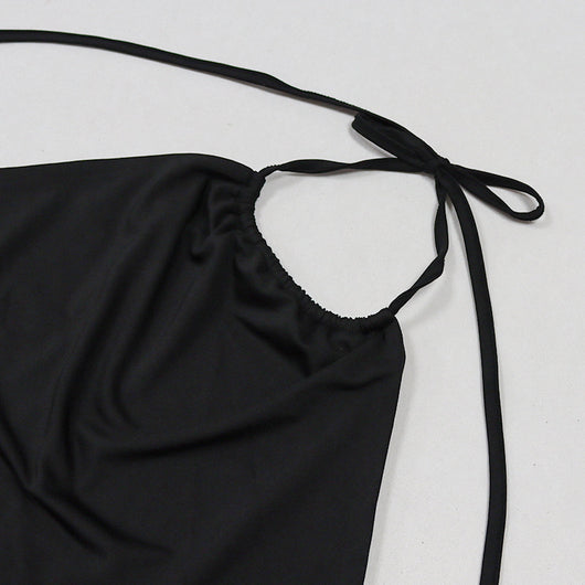 Falda Larga Elegante con Escote Halter y Detalles de Encaje - Image 31