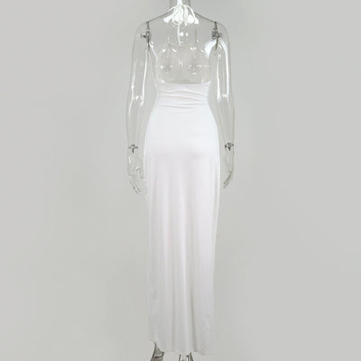 Falda Larga Elegante con Escote Halter y Detalles de Encaje - Image 30