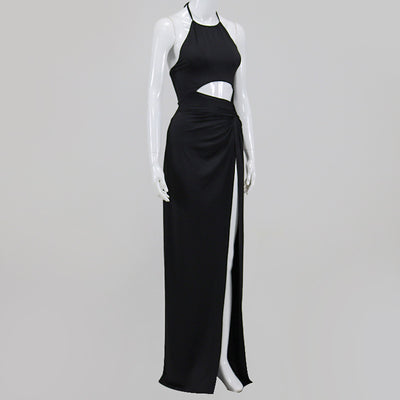 Falda Larga Elegante con Escote Halter y Detalles de Encaje - Image 32